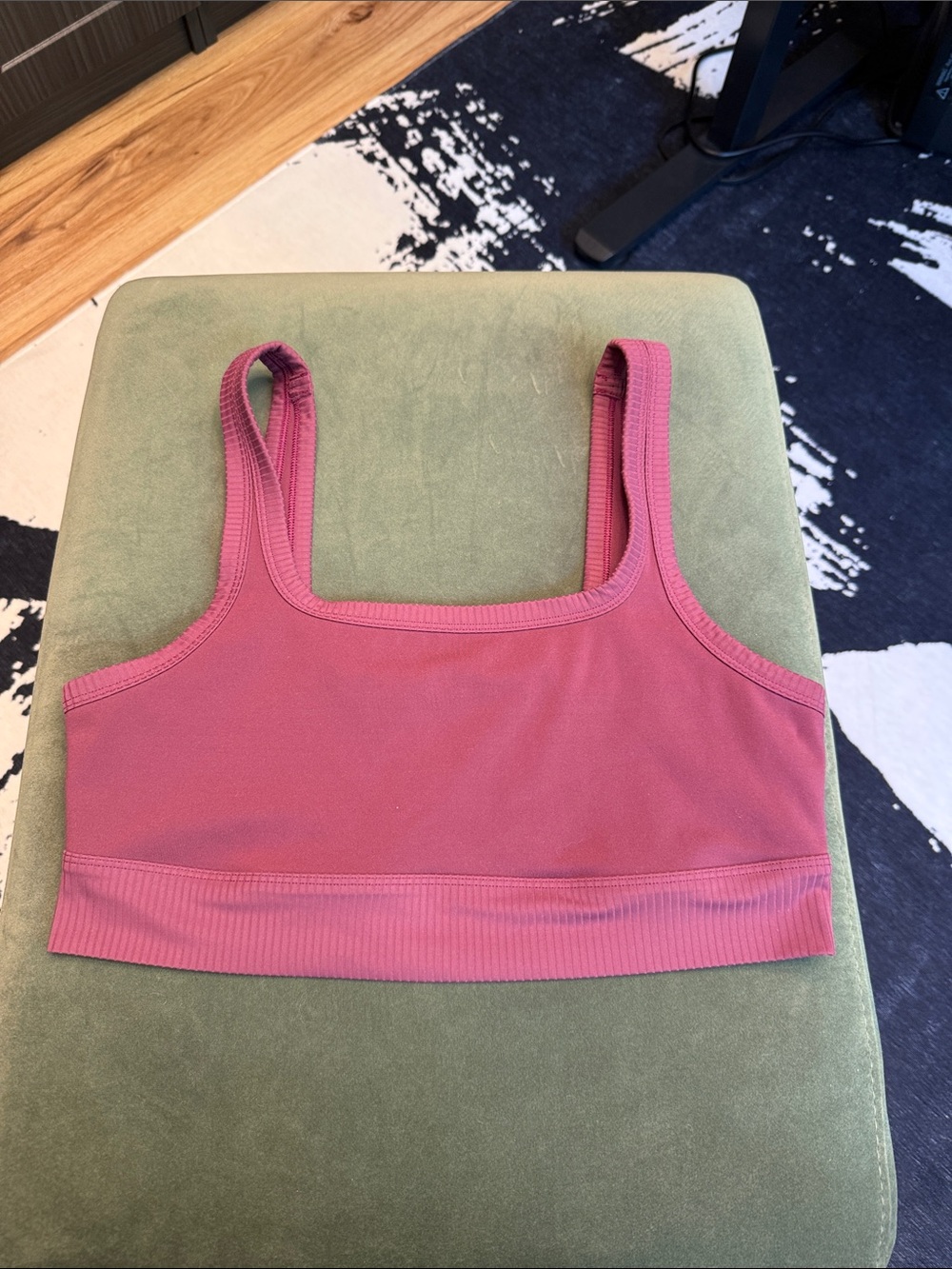 Spiritual Gangster Dusty Rose Square Neck Sports Bralette
